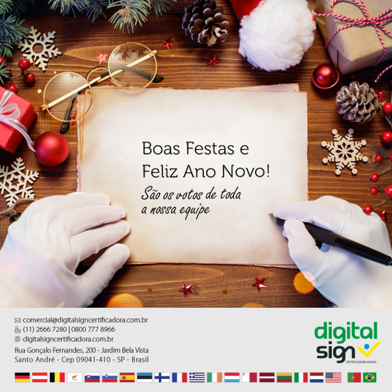 Boas Festas e Feliz Ano Novo! São os votos de toda a nossa equipe!