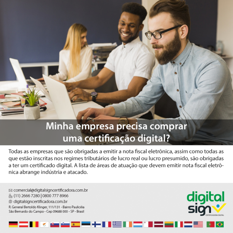 Minha empresa precisa de comprar uma certificação digital?